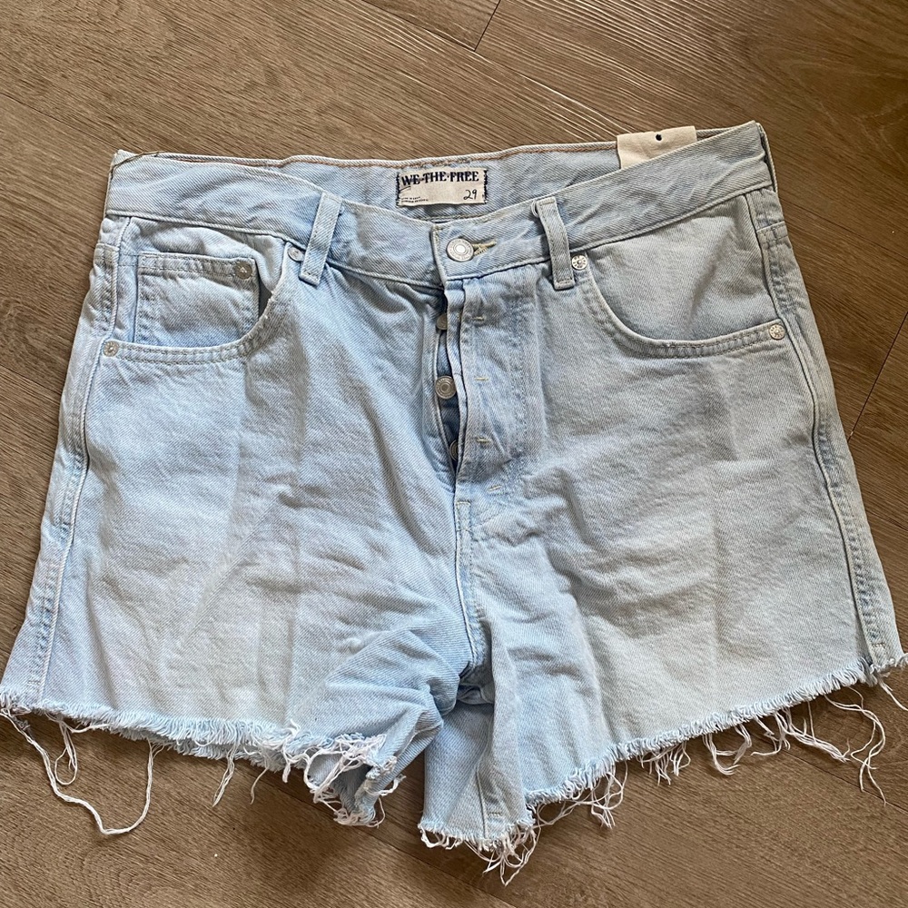 We The Free denim ivy midrise shorts